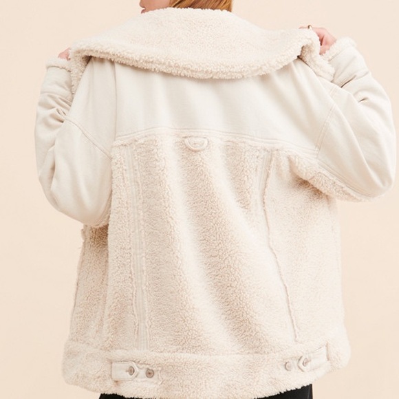 FREE PEOPLE HOLLY COZY DENIM JACKET - Picture 2 of 12